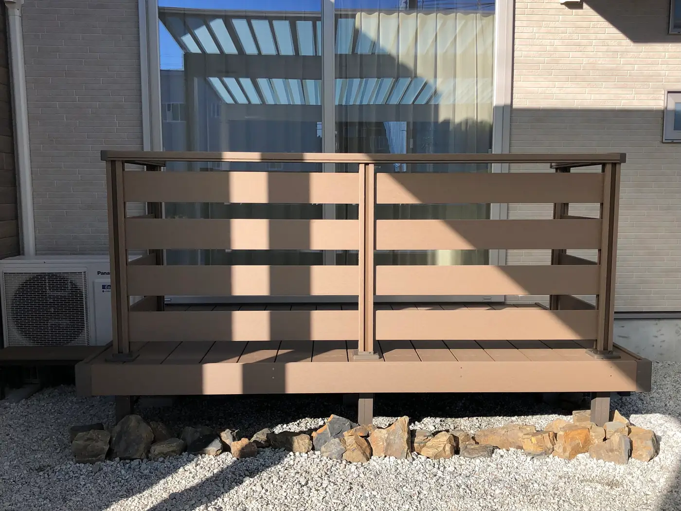 安曇野市のウッドデッキ施工事例